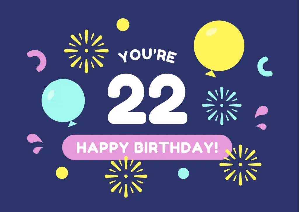 Happy 22nd Birthday Wishes